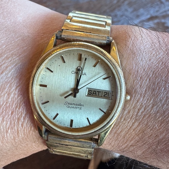 Omega Seamaster Quartz Gold-Tone Watch